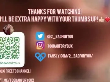 Chaturbate Best live sex cam show of 2badforyou